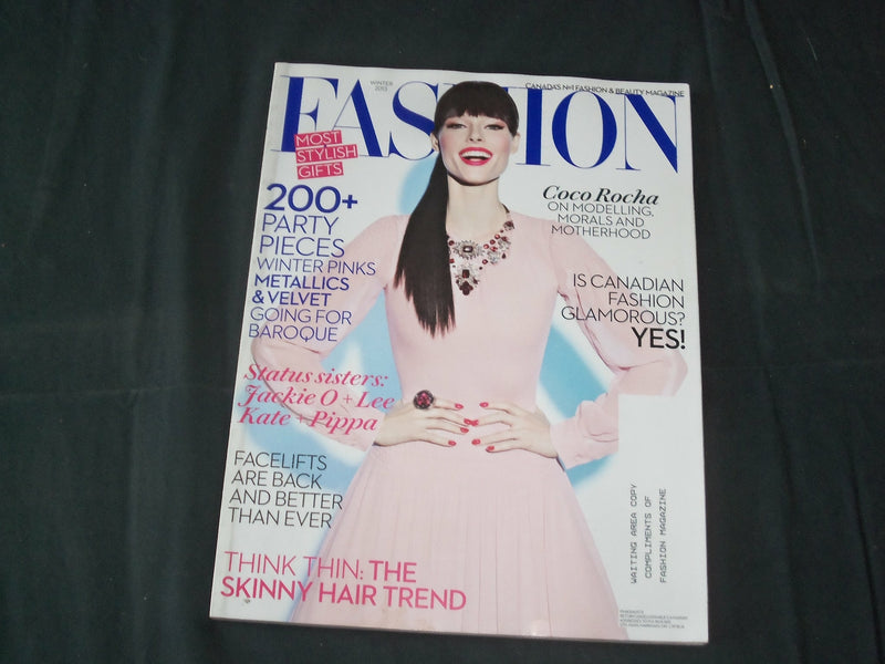 2013 WINTER ELLE CANADA MAGAZINE - COCO ROCHA COVER - FASHION - B 5823