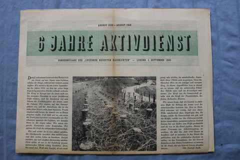 1945 SEPTEMBER 1 6 JAHRE AKTIVDIENST NEWSPAPER - GERMAN - K 3126