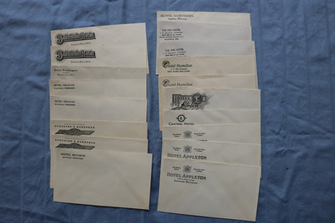 1930'S HOTEL ENVELOPES - UNUSED - LOT OF 18 - K 2958