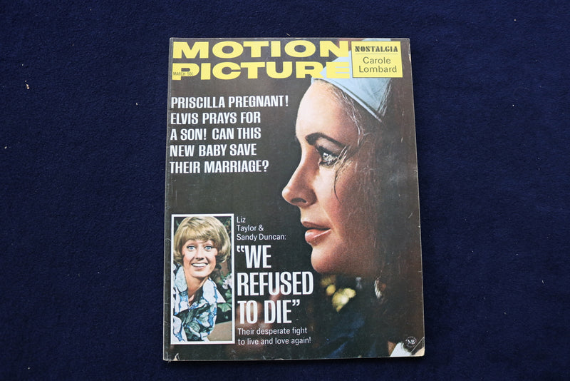 1972 MARCH MOTION PICTURE MAGAZINE - ELIZABETH TAYLOR COVER - E 12912