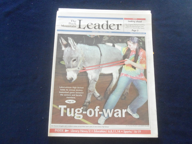 1999 FEB 4 THE BACK MOUNTAIN LEADER NEWSPAPER-SHAVERTOWN, PA-K. PARSONS -NP 6171