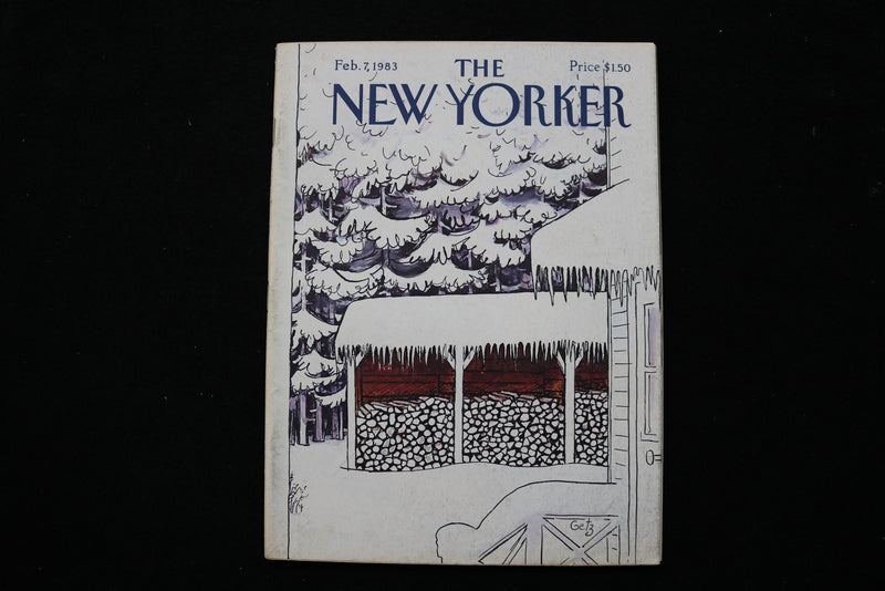 1983 FEBRUARY 7 NEW YORKER MAGAZINE - GREAT ILLUSTRATED COVER - NY 3100