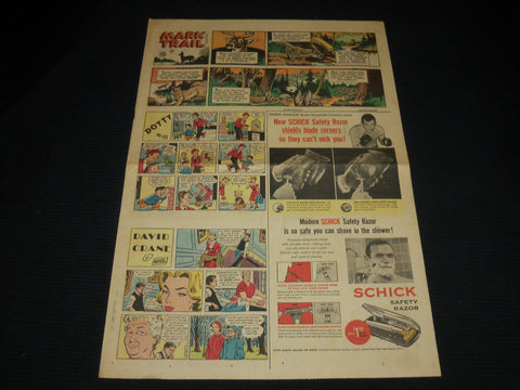 1960 MARCH 13 INGEMAR JOHANSSON SCHICK RAZOR COLOR COMICS AD - UP 17C