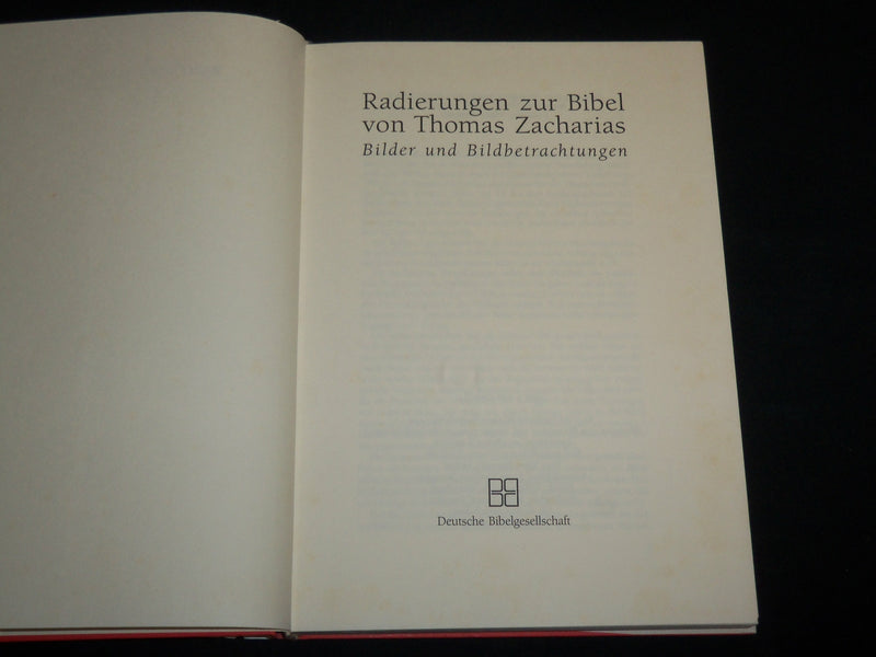 1993 RADIERUNGEN ZUR BIBEL HARDCOVER BOOK BY THOMAS ZACHARIAS - KD 7091