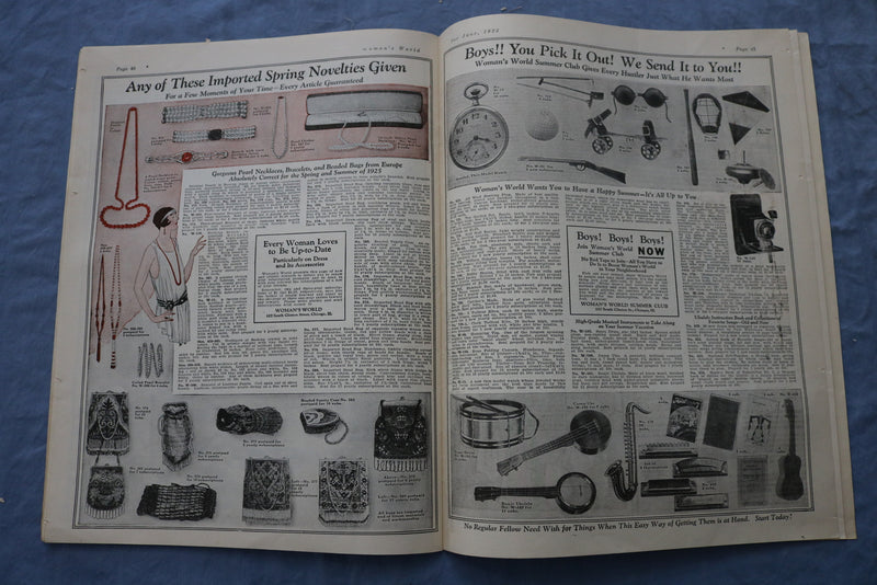 1925 JUNE WOMAN'S WORLD MAGAZINE - ILLUSTRATIONS/STORIES/ADS - SP 4783P