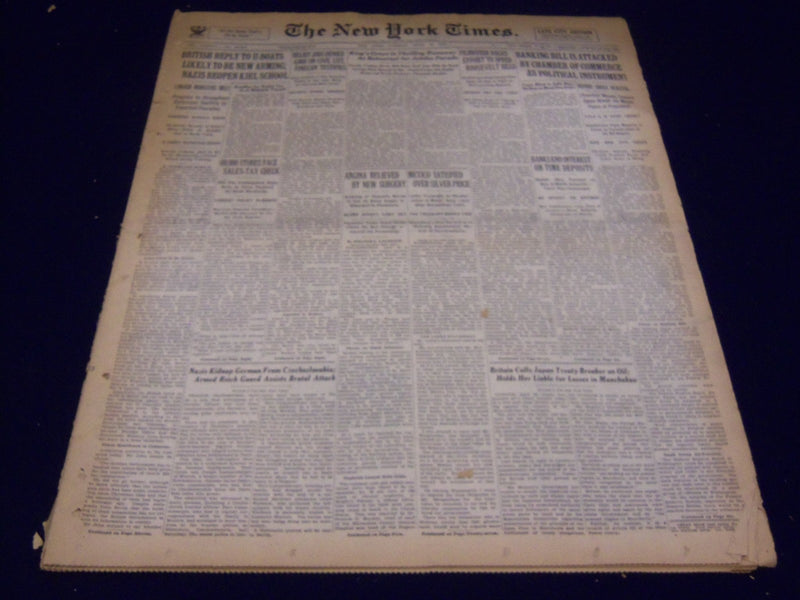 1935 APRIL 30 NEW YORK TIMES - ANGINA RELIEVED BY NEW SURGERY - NT 3810