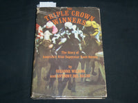 1975 THE TRIPLE CROWN WINNERS HARDCOVER BOOK - RACE HORSES - KD 6857