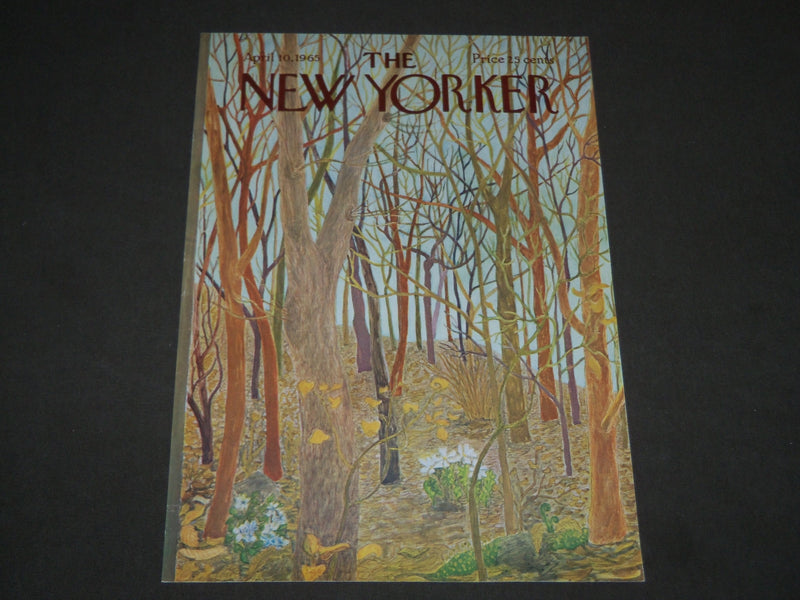 1965 APRIL 10 NEW YORKER MAGAZINE FRONT COVER ONLY - GREAT ART FOR FRAMING