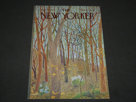 1965 APRIL 10 NEW YORKER MAGAZINE FRONT COVER ONLY - GREAT ART FOR FRAMING