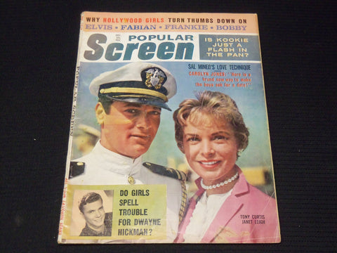 1959 DECEMBER POPULAR SCREEN MAGAZINE - TONY CURTIS & LEIGH COVER - E 13481