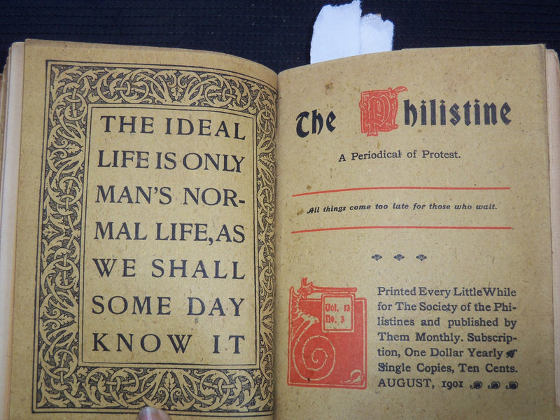 1901 JUNE-NOVEMBER THE PHILISTINE MAGAZINE VOLUME NO. XIII - KD 7672