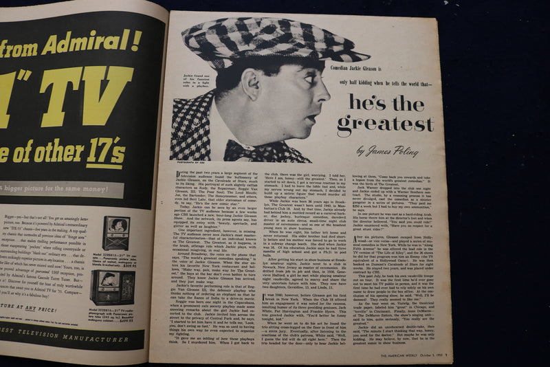1952 OCT 5 AMERICAN WEEKLY MAGAZINE - BETTY HUTTON AD - E 23236