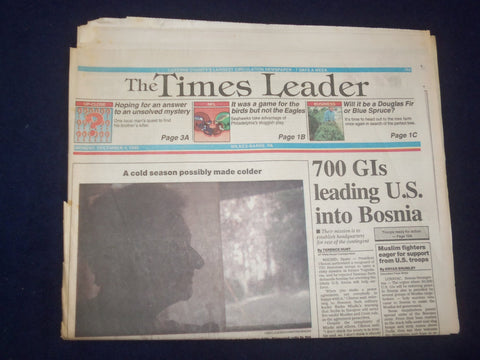 1995 DEC 4 WILKES-BARRE TIMES LEADER -100 GI'S LEADING U.S. INTO BOSNIA- NP 8136