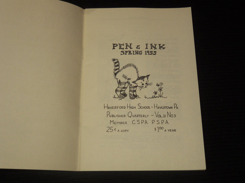 1953-1955 PEN & INK HAVERFORD HIGH SCHOOL MAGAZINES LOT OF 5 - O 1798E