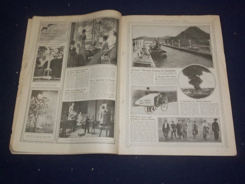 1914 FEBRUARY 7 COLLIER'S MAGAZINE - GREAT ILLUSTRATIONS AND STORIES - ST 6703