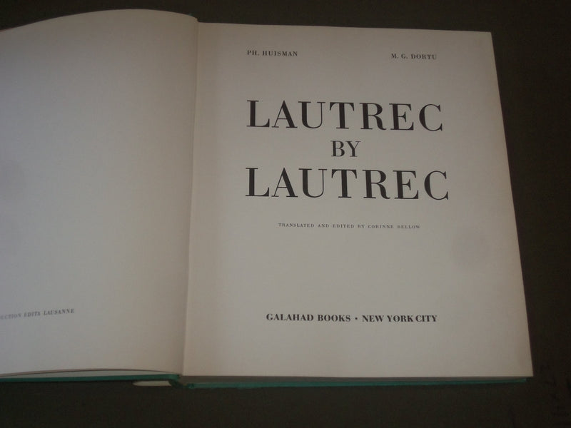 1964 LAUTREC BY LAUTREC BY PH. HUISMAN & M. G. DORTU HARDCOVER BOOK - I 1513