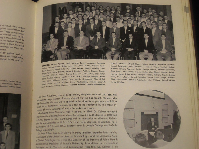 1958 ODONTOLOG TEMPLE UNIVERSITY SCHOOL OF DENTISTRY YEARBOOK - PHOTOS - YB 279