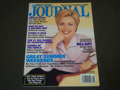 2000 JUNE LADIES' HOME JOURNAL MAGAZINE - HILLARY CLINTON COVER - SP 3745