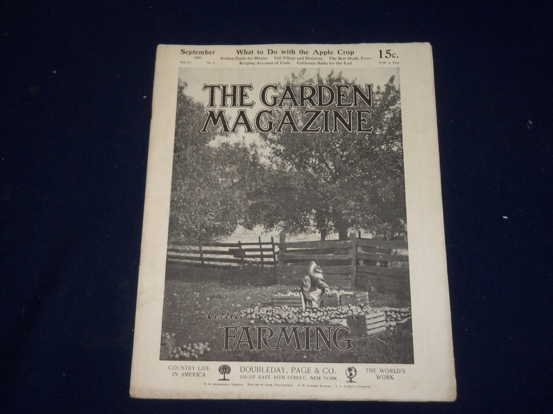 1907 SEPTEMBER THE GARDEN MAGAZINE - NICE ILLUSTRATED COVER - SP 9826