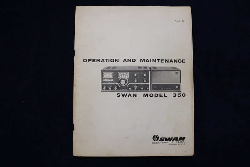 1965 SWAN MODEL 350 OPERATION AND MAINTENANCE CATALOG - K 763