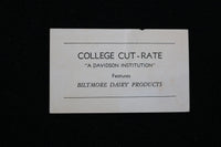 1952 DAVIDSON COLLEGE FOOTBALL SCHEDULE CARD - K 2849