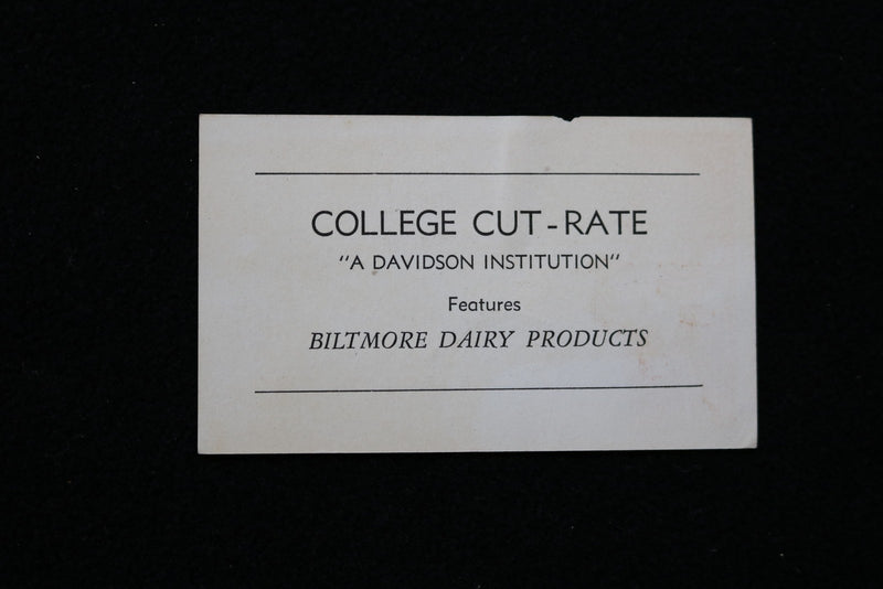 1952 DAVIDSON COLLEGE FOOTBALL SCHEDULE CARD - K 2849