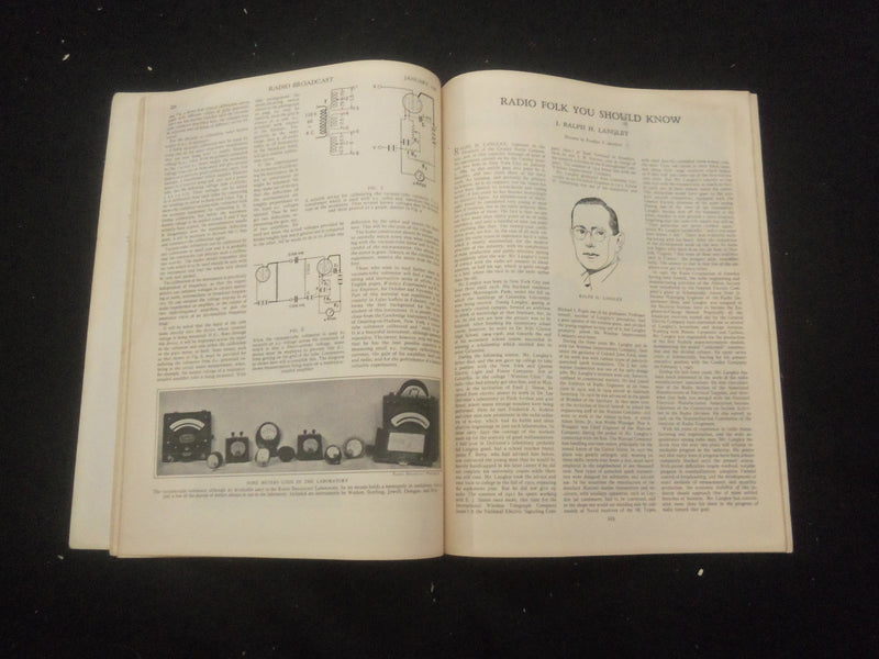 1928 JANUARY RADIO BROADCAST MAGAZINE - NICE COVER, ARTICLES & PHOTOS - B 434L