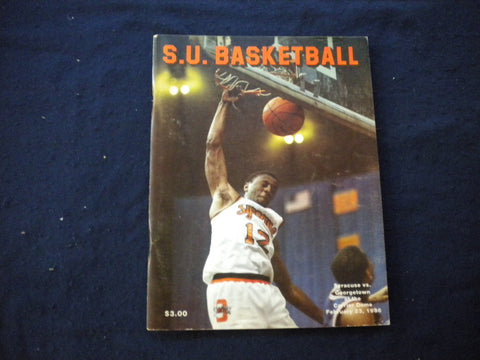 1986 FEBRUARY 23 BASKETBALL PROGRAM - SYRACUSE UNIV VS GEORGETOWN UNIV- SP 3624O