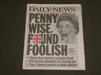 2016 JUNE 25 NEW YORK DAILY NEWS - BREXIT ROCKS GLOBAL STOCK MARKETS