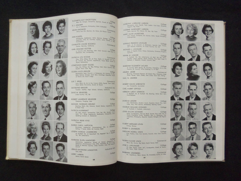 1956 CAMPANILE WOODROW WILSON HIGH SCHOOL YEARBOOK - LONG BEACH, CA - YB 3365