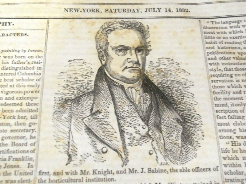 1832-1833 NEW YORK MIRROR MAGAZINE BOUND VOLUME NO. 10 - WALTER SCOTT - KD 725R