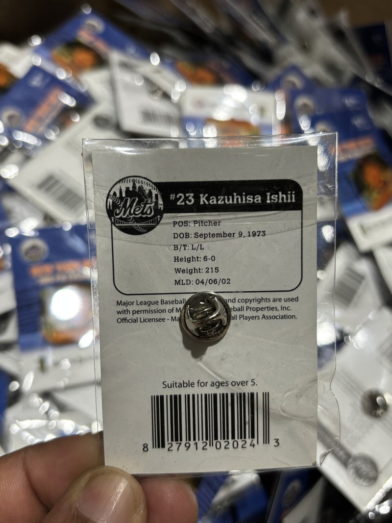 2005 NEW YORK METS KAZUHISA ISHII #23 COLLECTIBLE PIN HUGE LOT OVER 500+ -MLB