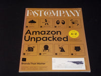 2021 NOVEMBER FAST COMPANY MAGAZINE - AMAZON UNPACKED FRONT COVER - E 3115