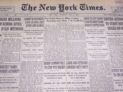 1931 MAY 7 NEW YORK TIMES - FOUR BRITISH PLANES CRASH - NT 3952