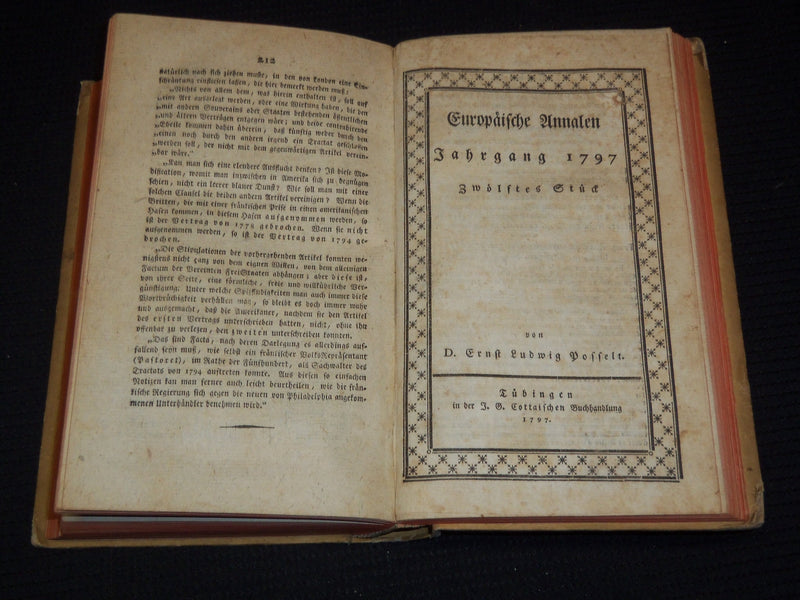 1795-1802 EUROPAISCHE ANNALEN BY ERNST LUDWIG POSSELT VOLUME LOT OF 7 - KD 3479M