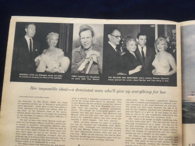 1960 DEC 11 THE AMERICAN WEEKLY MAGAZINE SECTION - MONROE-GABLE COVER - J 9808