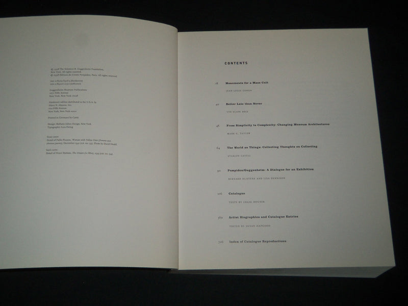 1998 RENDEZVOUS MASTERPIECES FROM THE CENTRE GEORGES POMPIDOU BOOK - I 1760