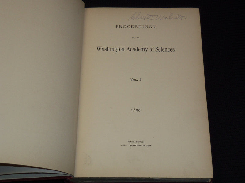 1899-1904 WASHINGTON ACADEMY SCIENCES PROCEEDINGS BOUND VOLUME LOT OF 5 - KD 46