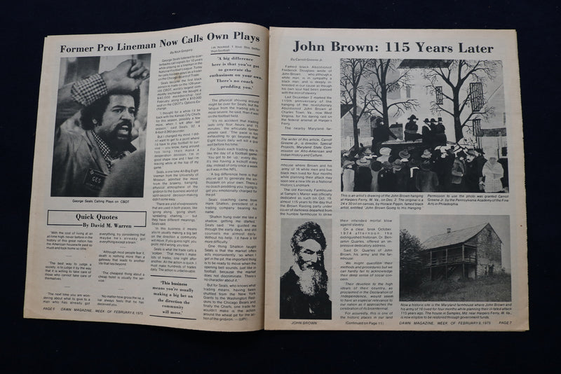 1975 JANUARY-FEBRUARY DAWN MAGAZINE - ERNESTA PROCOPE COVER - NP 8845