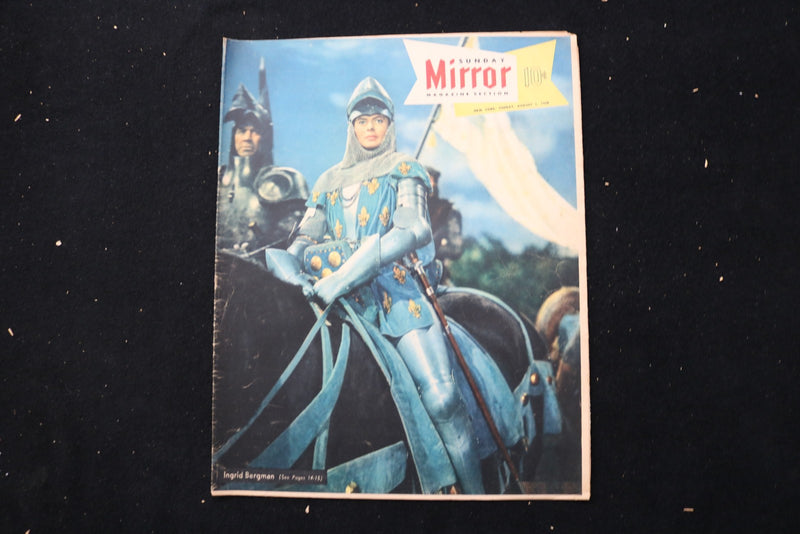 1948 AUGUST 15 SUNDAY MIRROR MAGAZINE - INGRID BERGMAN COVER - E 26311