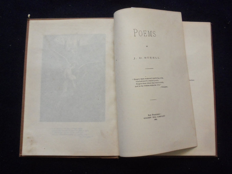 1885 POEMS HARDCOVER BOOK BY J.D. STEELL - KD 8452