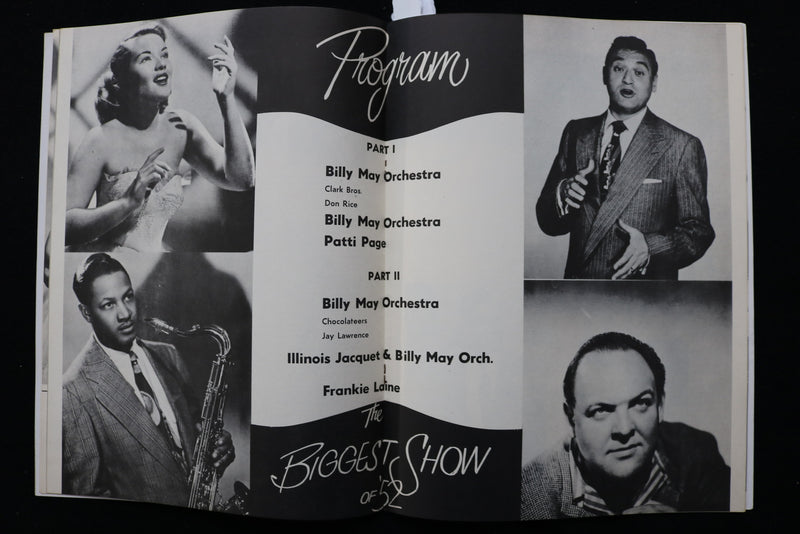 1952 THE BIGGEST SHOW OF '52 PROGRAM - PATTI PAGE - K 2265