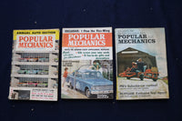 1954-1969 MECHANIX ILLUSTRATED & POPULAR MECHANICS MAGAZINES - LOT OF 13- O 3451