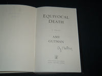 2001 EQUIVOCAL DEATH BOOK SIGNED BY AMY GUTMAN - FIRST EDITION - KD 5517