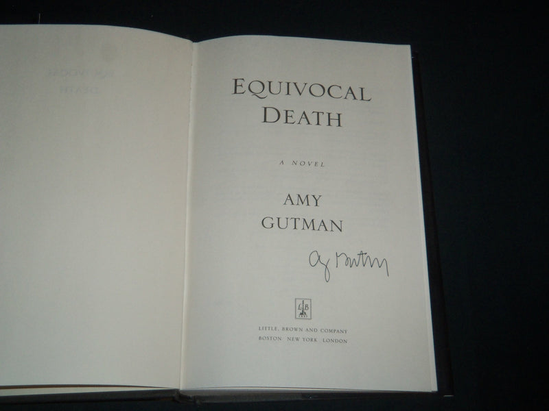 2001 EQUIVOCAL DEATH BOOK SIGNED BY AMY GUTMAN - FIRST EDITION - KD 5517
