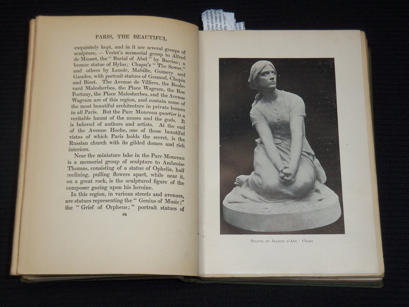 1908 PARIS THE BEAUTIFUL HARDCOVER BOOK BY LILIAN WHITING - KD 9389