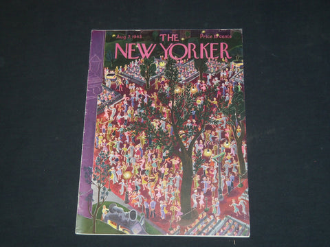 1943 AUGUST 7 THE NEW YORKER MAGAZINE - ILLUSTRATED COVER - NY 72