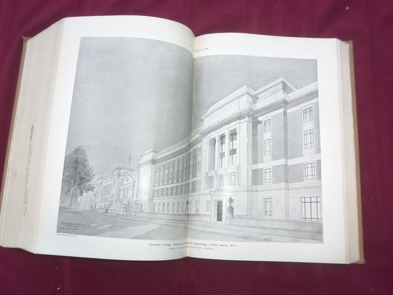 1928 JAN-DEC THE BUILDER U. K. MAGAZINE BOUND VOLUMES - 2 VOLS - FOLD OUTS- C 27
