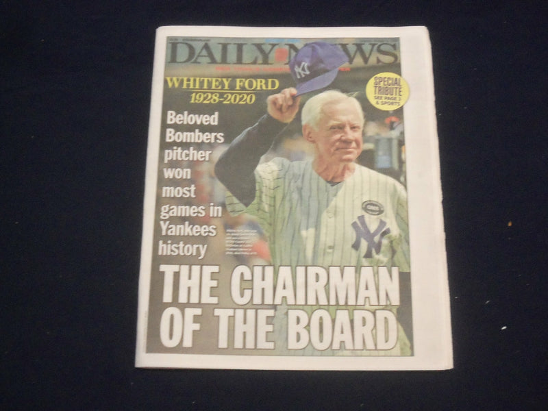 2020 OCTOBER 10 NEW YORK DAILY NEWS NEWSPAPER - WHITEY FORD DIED 1928-2020
