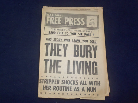 1966 APRIL NATIONAL FREE PRESS NEWSPAPER - THEY BURY THE LIVING - NP 6933